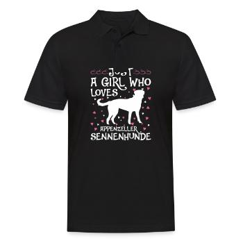 Appenzeller Sennenhund Geschenk Hunde - Männer Poloshirt - Schwarz - Vorne - Kai (181cm)