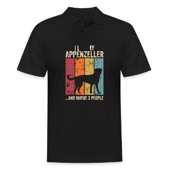 Appenzeller Sennenhund Geschenk Hunde - Männer Poloshirt - Schwarz - Vorne - Kai (181cm)