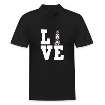 Appenzeller Sennenhund Geschenk Hunde - Männer Poloshirt - Schwarz - Vorne - Kai (181cm)