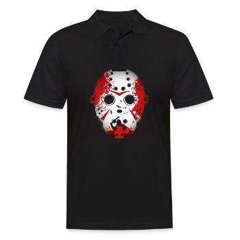Halloween Horror Mask Killer - Men's Polo Shirt - black - Front - Kai (181cm)