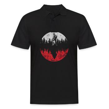 Halloween blutmond Sensenmann Geschenk - Männer Poloshirt - Schwarz - Vorne - Kai (181cm)