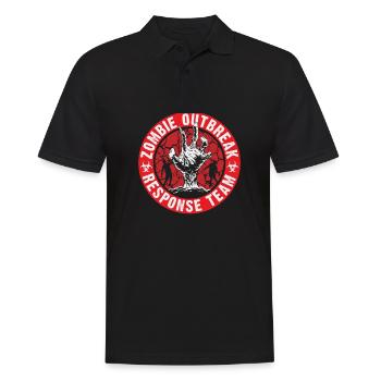Zombie ausgebrochen Halloween Team - Männer Poloshirt - Schwarz - Vorne - Kai (181cm)