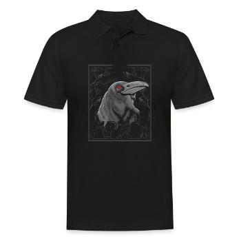 Black Raven Red Eyes Halloween - Men's Polo Shirt - black - Front - Kai (181cm)