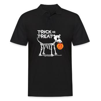 Trick or Treat Halloween Dog - Polo Homme - noir - Devant - Kai (181cm)