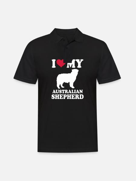 Australian Shepherd Gift Dogs - Men's Polo Shirt - black
