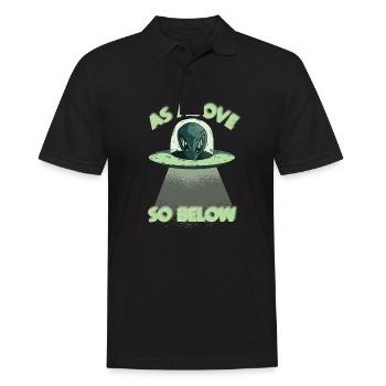 Alien as above so below funny space costume - Männer Poloshirt - Schwarz - Vorne - Kai (181cm)
