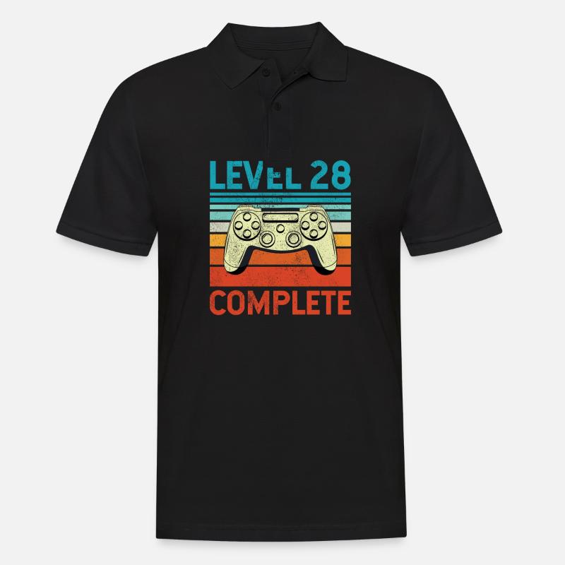 Level 28 Complete - Männer Poloshirt - Schwarz