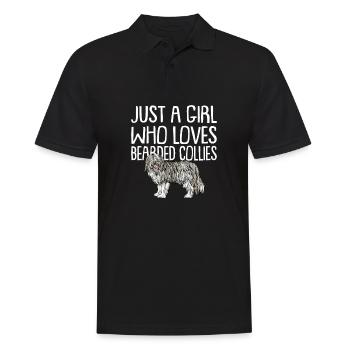 Bearded Collie Gift Chiens - Polo Homme - noir - Devant - Kai (181cm)