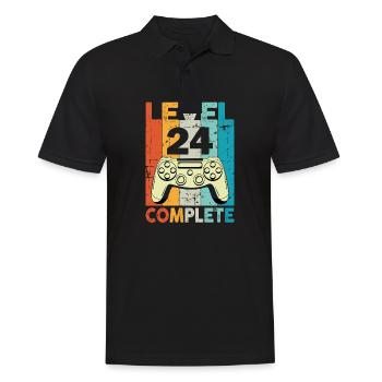 Level 24 Complete Gaming Geburtstag - Männer Poloshirt - Schwarz - Vorne - Kai (181cm)