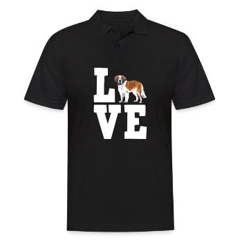 St. Bernard Gift Dogs - Men's Polo Shirt - black - Front - Kai (181cm)