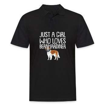 St. Bernard Gift Dogs - Men's Polo Shirt - black - Front - Kai (181cm)