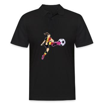 Équipe de Belgique de football I Football Belgique - Polo Homme - noir - Devant - Kai (181cm)
