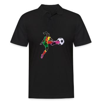 Équipe du Cameroun de football I Football Cameroun - Polo Homme - noir - Devant - Kai (181cm)