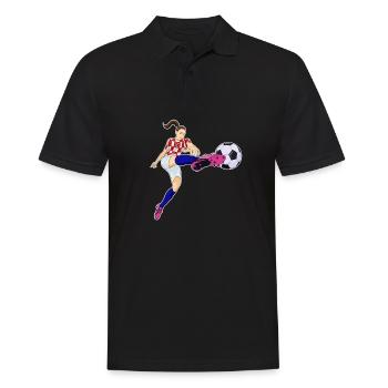 Équipe de Croatie de football I Football Croatie - Polo Homme - noir - Devant - Kai (181cm)