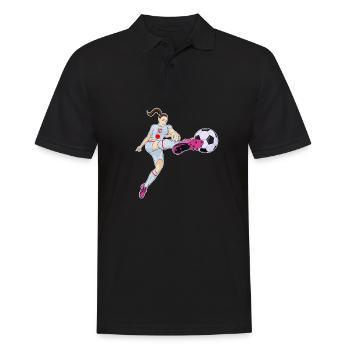 Japanese National Soccer Team I Football Japan - Männer Poloshirt - Schwarz - Vorne - Kai (181cm)