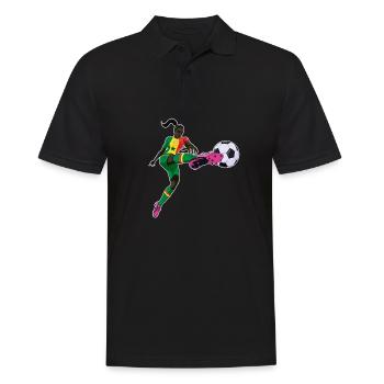 Équipe nationale de football du Sénégal I Football Sénégal - Polo Homme - noir - Devant - Kai (181cm)