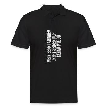 Bernhardiner Geschenk Hunde - Männer Poloshirt - Schwarz - Vorne - Kai (181cm)