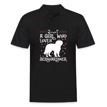 Chiens cadeaux Saint-Bernard - Polo Homme - noir - Devant - Kai (181cm)