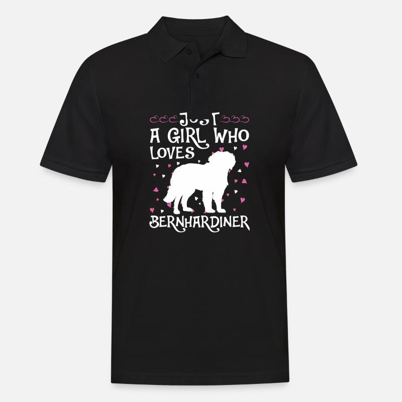 Bernhardiner Geschenk Hunde - Männer Poloshirt - Schwarz