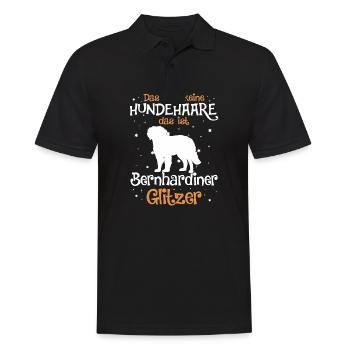 Bernhardiner Geschenk Hunde - Männer Poloshirt - Schwarz - Vorne - Kai (181cm)