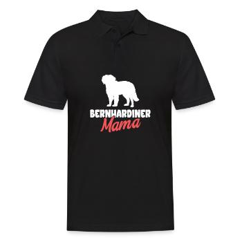 Bernhardiner Geschenk Hunde - Männer Poloshirt - Schwarz - Vorne - Kai (181cm)