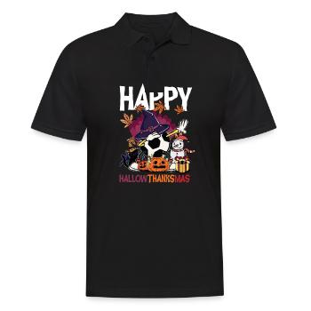 Hallothanksmas Soccer Halloween Noël - Polo Homme - noir - Devant - Kai (181cm)