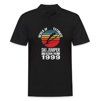 Ne sous-estimez jamais le sauteur à ski né en 1999 - Polo Homme - noir - Devant - Kai (181cm)