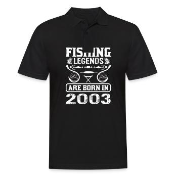 Fishing Legends Are Born In 2003 - Männer Poloshirt - Schwarz - Vorne - Kai (181cm)