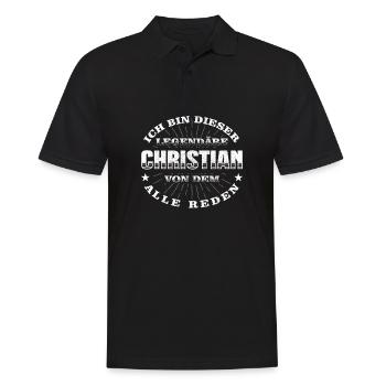 Legendärer Christian lustiger vorname Name - Männer Poloshirt - Schwarz - Vorne - Kai (181cm)