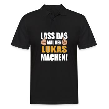 Let Lukas do that - Men's Polo Shirt - black - Front - Kai (181cm)