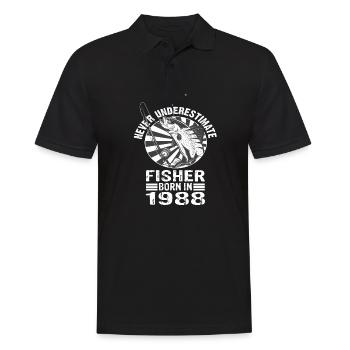 Ne sous-estimez jamais Fisher né en 1988 - Polo Homme - noir - Devant - Kai (181cm)