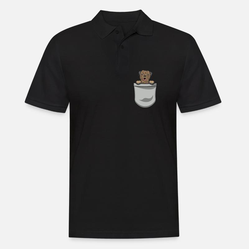 Border Terrier Geschenk Hunde - Männer Poloshirt - Schwarz