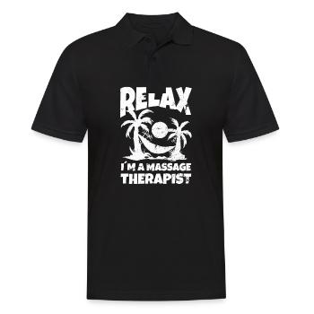 Relax Im A Massage TherapistPhysiotherapeut Arzt - Männer Poloshirt - Schwarz - Vorne - Kai (181cm)