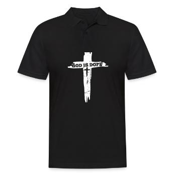 God is cool Christian faith Religion pray - Men's Polo Shirt - black - Front - Kai (181cm)