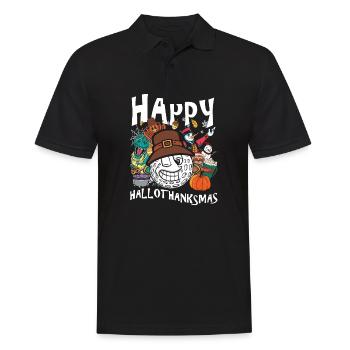 Hallothanksmas Golf Halloween Christmas - Männer Poloshirt - Schwarz - Vorne - Kai (181cm)