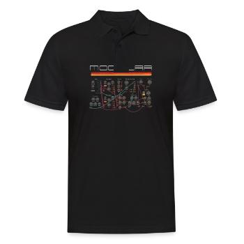 Vintage Modular Synthesizer Analog Audio Engineer - Men's Polo Shirt - black - Front - Kai (181cm)