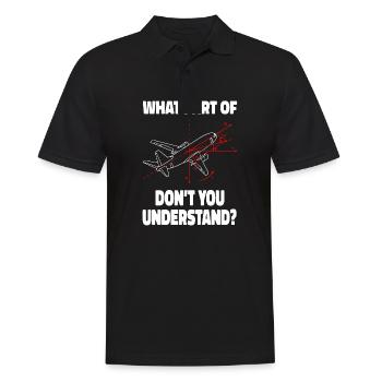 Fluggerätmechaniker Luftfahrt Wartung Flugzeug - Männer Poloshirt - Schwarz - Vorne - Kai (181cm)