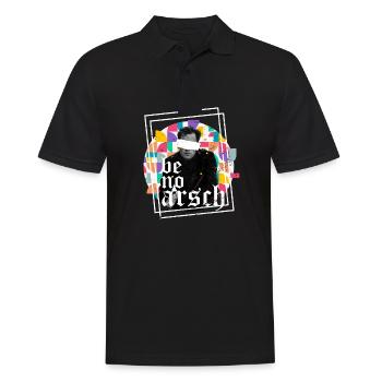 Be human Respekt Abstrakt Vaporwave Trance - Männer Poloshirt - Schwarz - Vorne - Kai (181cm)