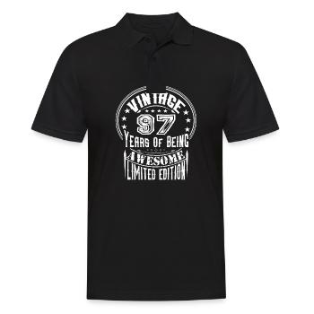 Vintage 97 Years Of Being Awesome Limited Edition - Men's Polo Shirt - black - Front - Kai (181cm)