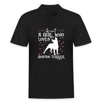 Boston Terrier Chiens cadeaux - Polo Homme - noir - Devant - Kai (181cm)