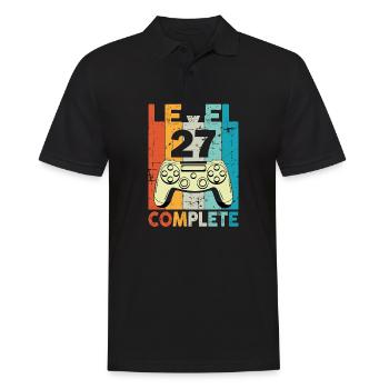 Level 27 Complete Gaming Geburtstag - Männer Poloshirt - Schwarz - Vorne - Kai (181cm)