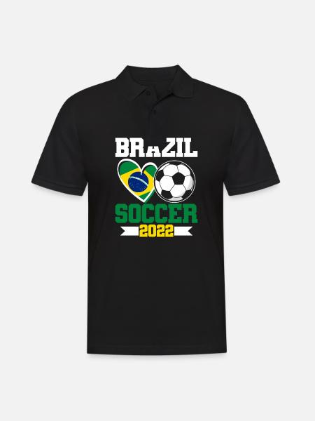 Brasilien fodbold 2022 Brasilien trøje - Herre poloshirt - sort