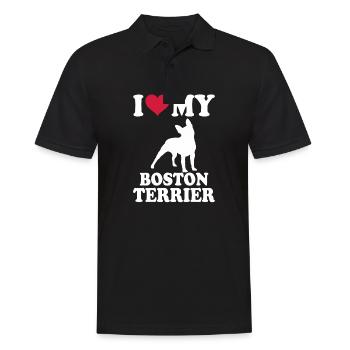 Boston Terrier Gift Dogs - Men's Polo Shirt - black - Front - Kai (181cm)