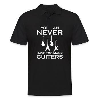 Guitar Player - You Can Never Have Too Many Guitar - Men's Polo Shirt - black - Front - Kai (181cm)