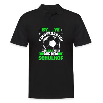Bye Bye Kindrgarten Ich Kicke Jetzt Auf dem - Männer Poloshirt - Schwarz - Vorne - Kai (181cm)