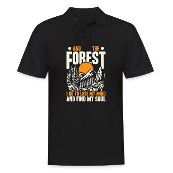 Dans la forêt, je vais perdre la tête et trouver mon - Polo Homme - noir - Devant - Kai (181cm)