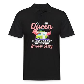 Camper Queen Classy Sassy And A Bit Smart Assy - Men's Polo Shirt - black - Front - Kai (181cm)