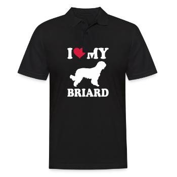 Briard Geschenk Hunde - Männer Poloshirt - Schwarz - Vorne - Kai (181cm)