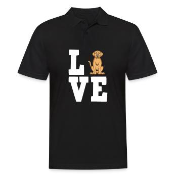 Broholmer Gift Dogs - Men's Polo Shirt - black - Front - Kai (181cm)