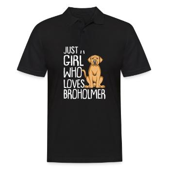 Broholmer Gift Dogs - Men's Polo Shirt - black - Front - Kai (181cm)